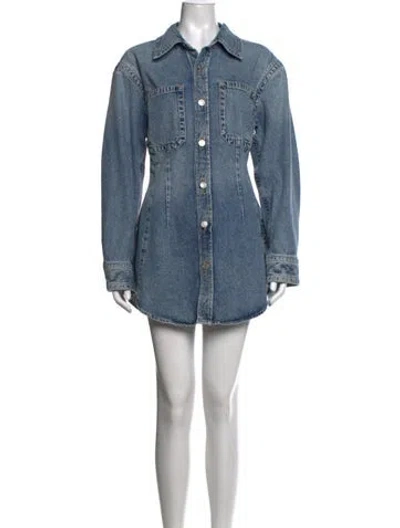 Pre-owned Agolde Mini Dress In Blue