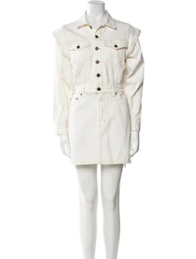 Pre-owned Agolde Mini Dress In Neutral