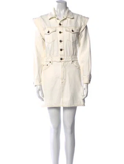 Pre-owned Agolde Mini Dress In Neutral