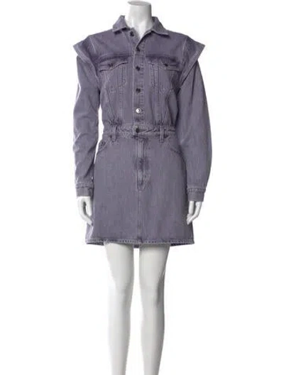 Pre-owned Agolde Mini Dress In Purple