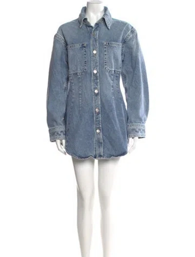 Pre-owned Agolde Mini Dress W/ Tags In Blue