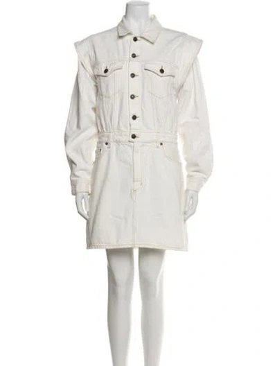 Pre-owned Agolde Mini Dress In White