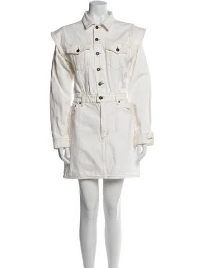Pre-owned Agolde Mini Dress In White