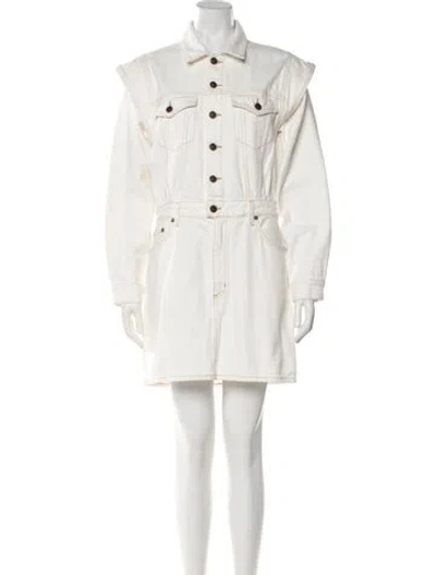 Pre-owned Agolde Mini Dress In White