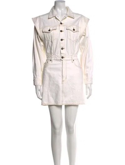 Pre-owned Agolde Mini Dress In White