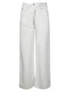 Agolde Mini Fold Jeans In Neutral