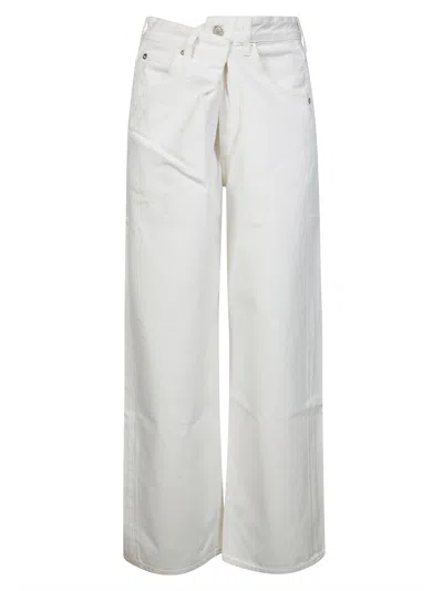 Agolde Mini Fold Jeans In Neutral
