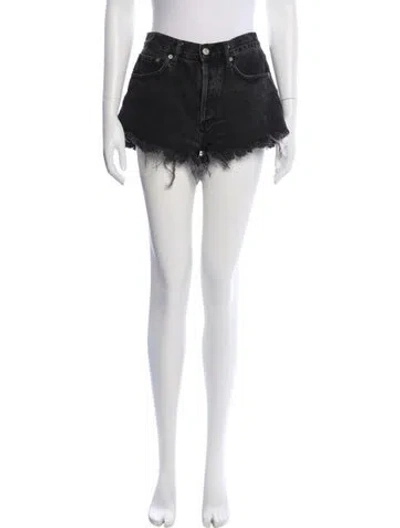 Pre-owned Agolde Mini Shorts In Black