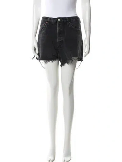 Pre-owned Agolde Mini Shorts In Black