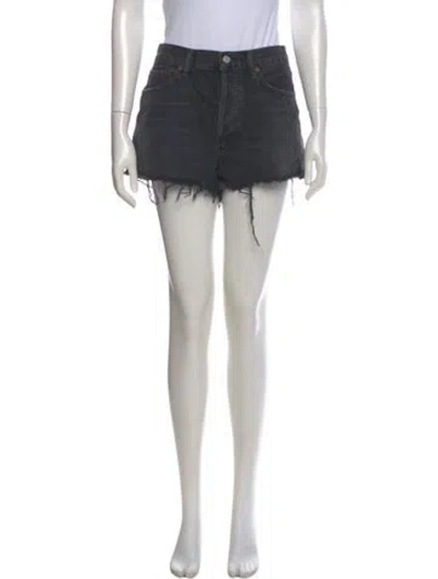 Pre-owned Agolde Mini Shorts In Black