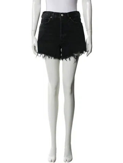 Pre-owned Agolde Mini Shorts In Black