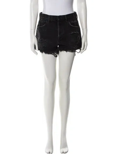 Pre-owned Agolde Mini Shorts In Black