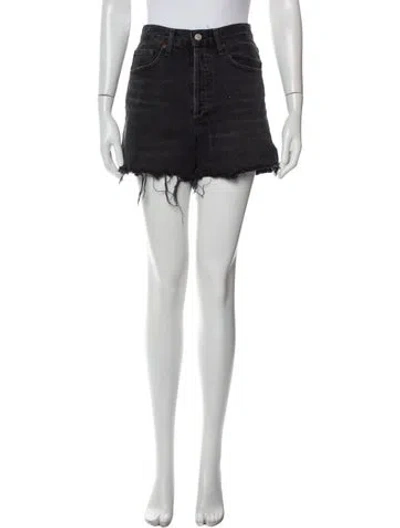 Pre-owned Agolde Mini Shorts In Black