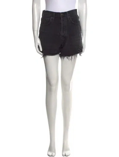 Pre-owned Agolde Mini Shorts In Black