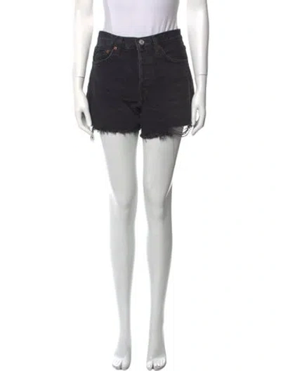 Pre-owned Agolde Mini Shorts In Black