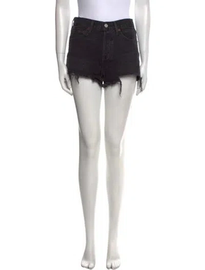Pre-owned Agolde Mini Shorts In Black