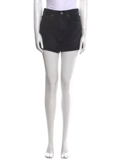Pre-owned Agolde Mini Shorts In Black