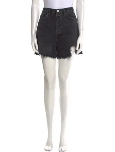 Pre-owned Agolde Mini Shorts In Black