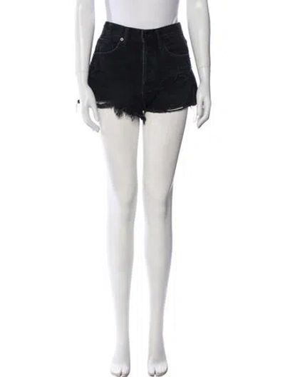 Pre-owned Agolde Mini Shorts In Black