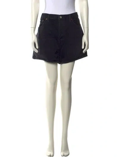 Pre-owned Agolde Mini Shorts In Black