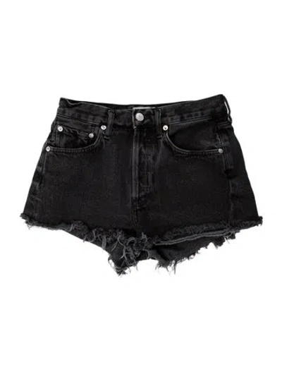 Pre-owned Agolde Mini Shorts In Black