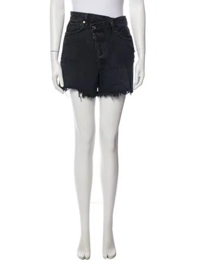 Pre-owned Agolde Mini Shorts In Black