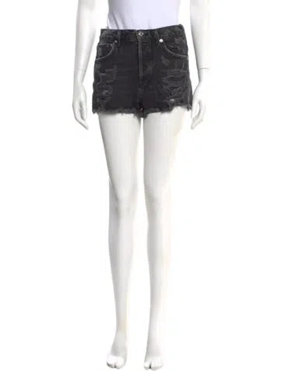 Pre-owned Agolde Mini Shorts In Black
