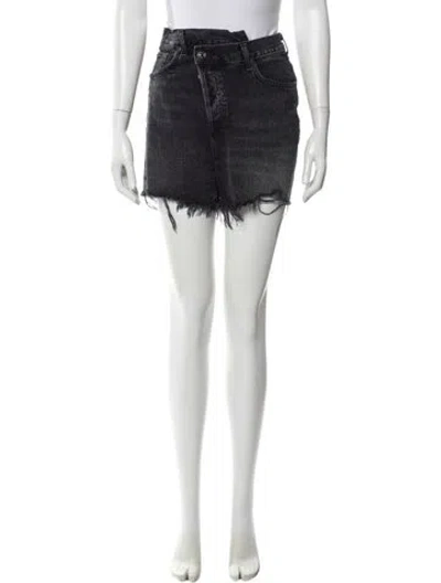 Pre-owned Agolde Mini Shorts In Black