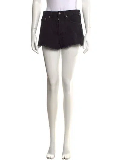 Pre-owned Agolde Mini Shorts In Black