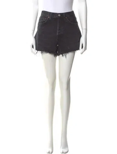 Pre-owned Agolde Mini Shorts In Black