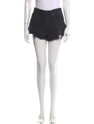Pre-owned Agolde Mini Shorts In Black