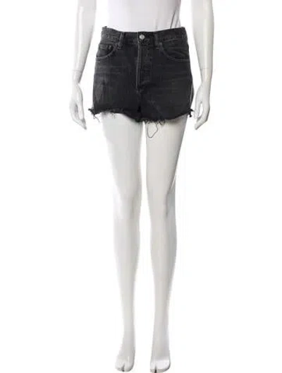 Pre-owned Agolde Mini Shorts In Black
