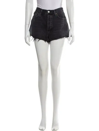 Pre-owned Agolde Mini Shorts In Black