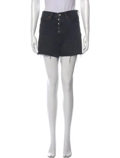 Pre-owned Agolde Mini Shorts In Black