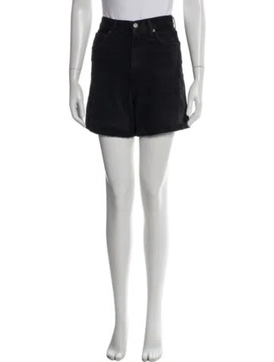 Pre-owned Agolde Mini Shorts In Black