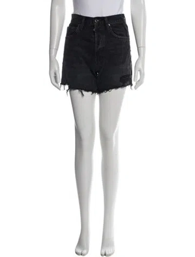 Pre-owned Agolde Mini Shorts In Black