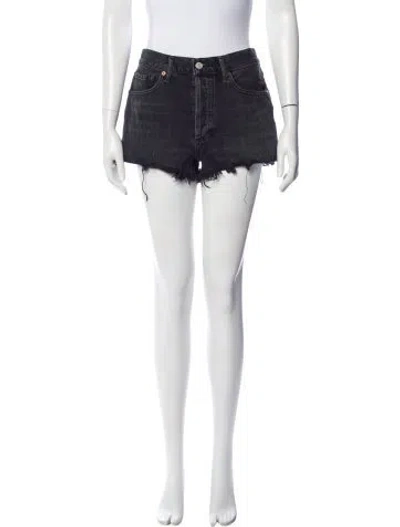 Pre-owned Agolde Mini Shorts In Black