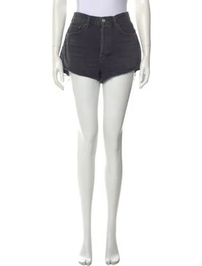 Pre-owned Agolde Mini Shorts In Black