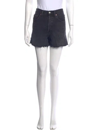 Pre-owned Agolde Mini Shorts In Black