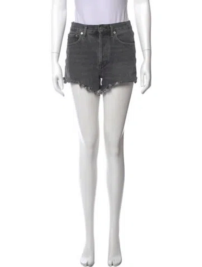 Pre-owned Agolde Mini Shorts In Black