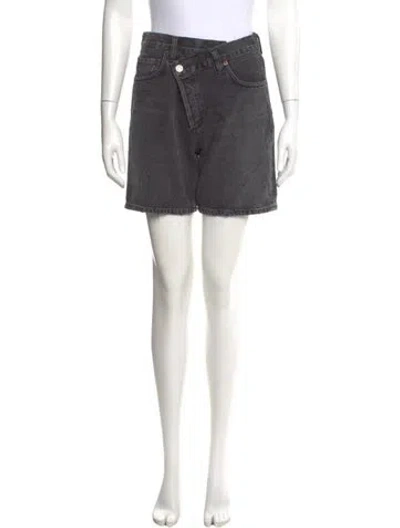 Pre-owned Agolde Mini Shorts In Black