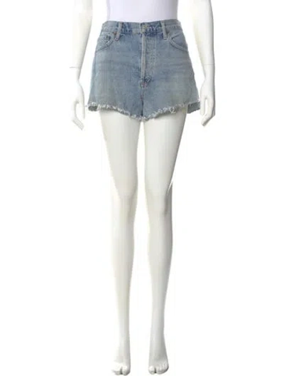Pre-owned Agolde Mini Shorts In Black