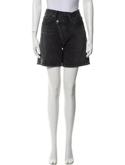 Pre-owned Agolde Mini Shorts In Black