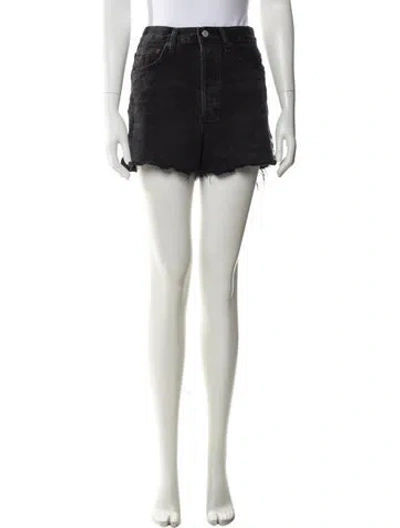 Pre-owned Agolde Mini Shorts In Black