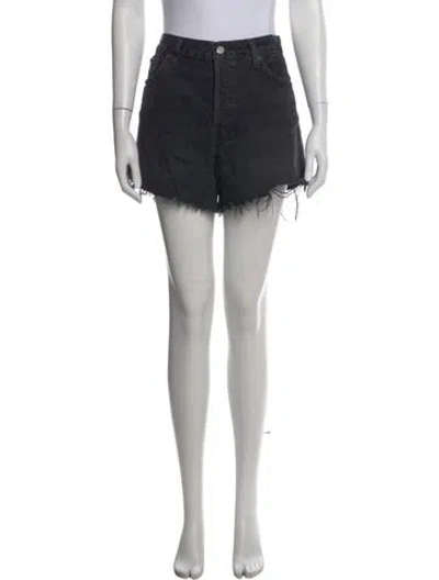 Pre-owned Agolde Mini Shorts In Black