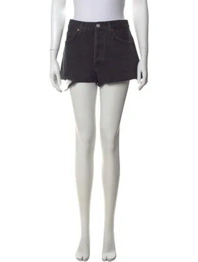 Pre-owned Agolde Mini Shorts In Black
