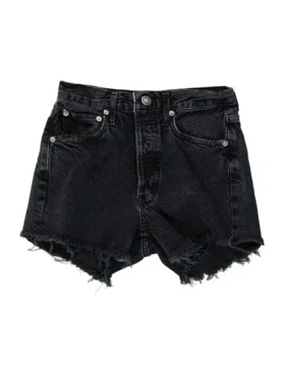 Pre-owned Agolde Mini Shorts In Black