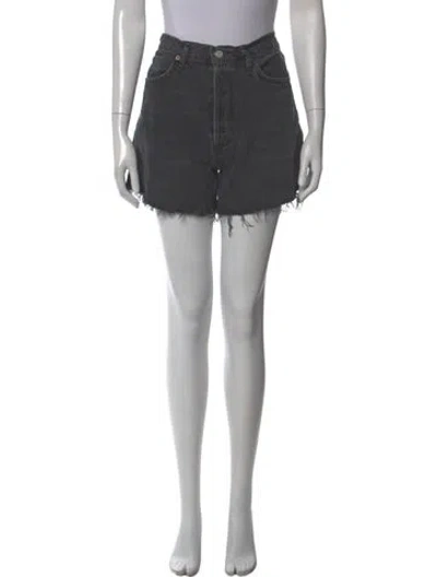 Pre-owned Agolde Mini Shorts In Black