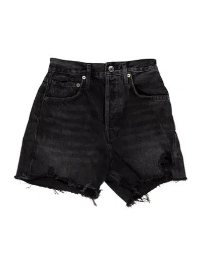 Pre-owned Agolde Mini Shorts In Black