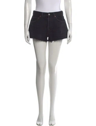 Pre-owned Agolde Mini Shorts In Black